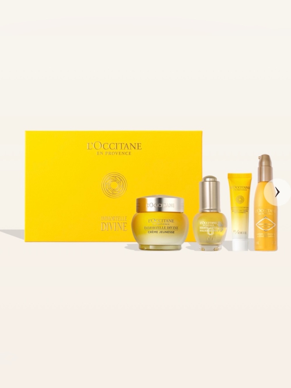 L’Occitane IMMORTELLE DIVINE COLLECTION luxe gift set